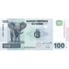 P 92 Congo (Democratic Republic) - 100 Franc Year 2000 (GD Printer)